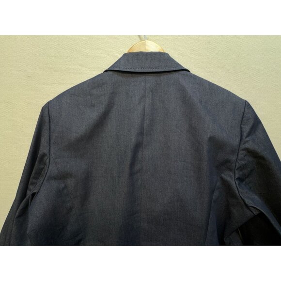 Talbots Womens Preppy Blazer Coat Stretch Size 14 Navy Long Sleeve Classic - Picture 10 of 14